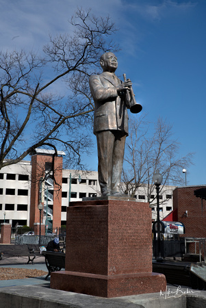 2-2-19. WC Handy Statue in Handy Park, Beale St.