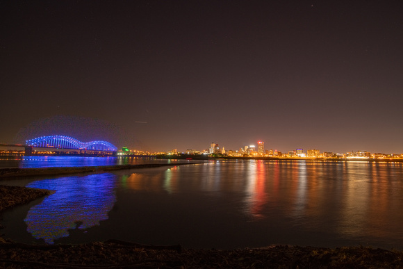 The Memphis Skyline from the West Bank in Arkansas. #125